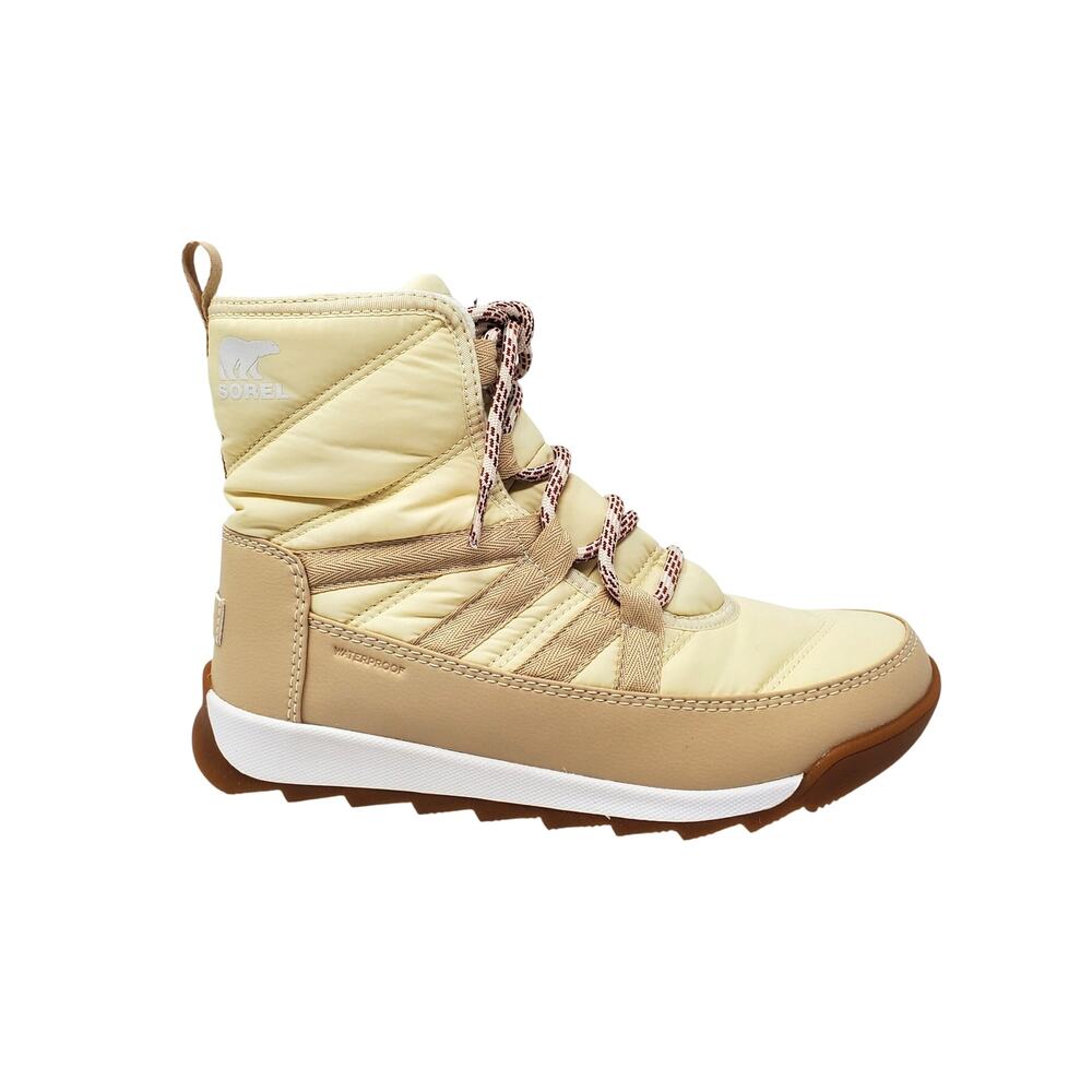 Sorel Whitney II Plus Lace Waterproof Winter Boots Honey White Ceramic Size 6.5